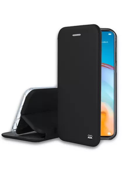 Huawei P40 Lite Etui Cuir Folio Clam - Noir | Ibroz