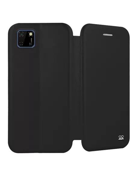 Huawei Y5P (2020) Etui Cuir Folio Clam - Noir | Ibroz