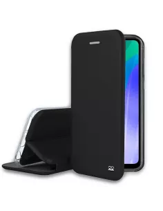 Huawei Y6P (2020) Leather Case Folio Clam - Black | Ibroz
