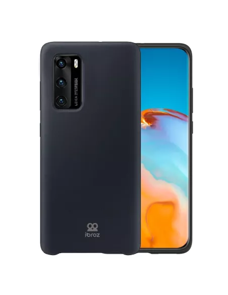 Huawei P40 Coque Liquid Silicone Soft Touch - Black | Ibroz