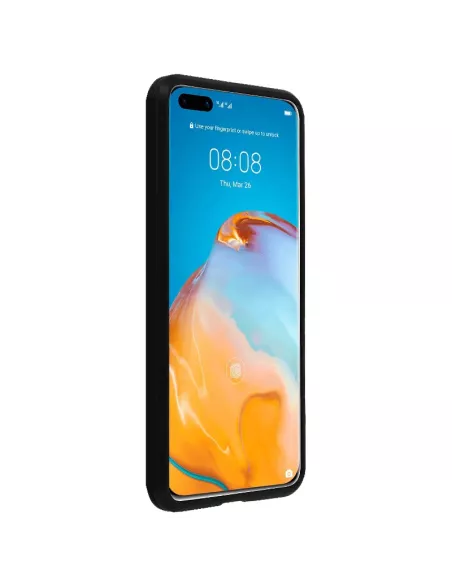 Huawei P40 Coque Liquid Silicone Soft Touch - Black | Ibroz