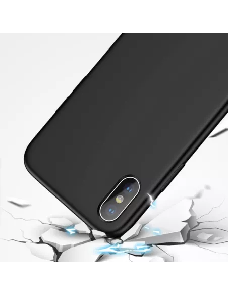 iPhone Xs Coque Liquid Silicone Soft Touch - Noir | Ibroz