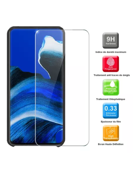 Oppo Reno 2Z Coque Liquid Silicone + Verre Trempé 9H - Noir | Ibroz