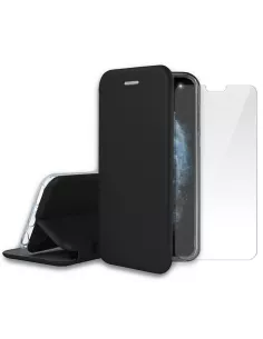 iPhone 11 Pro Etui Cuir Folio + Protection écran Verre Trempé 9H - ...