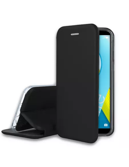 Honor 9 Lite Leather folio case CLAM - Black | Ibroz