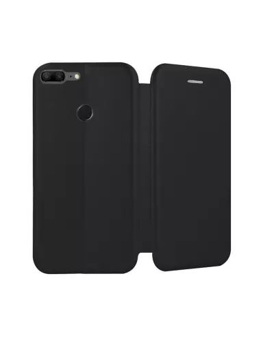 Honor 9 Lite Leather folio case CLAM - Black | Ibroz