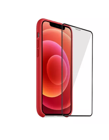 iPhone 12 et 12 Pro Coque Liquid Silicone + Verre trempé - Red | ...