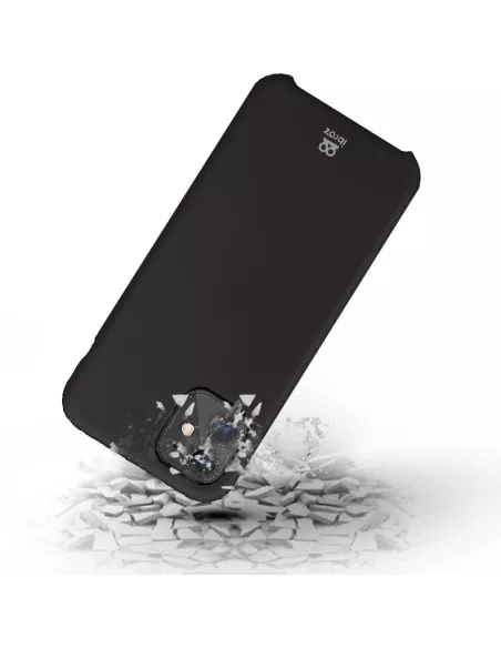 iPhone 12 Mini Coque Liquid Silicone + Verre trempé - Noir | Ibroz