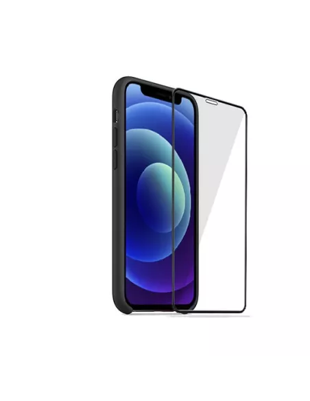 iPhone 12 Mini Liquid Silicone Case + Tempered Glass - Black | Ibroz