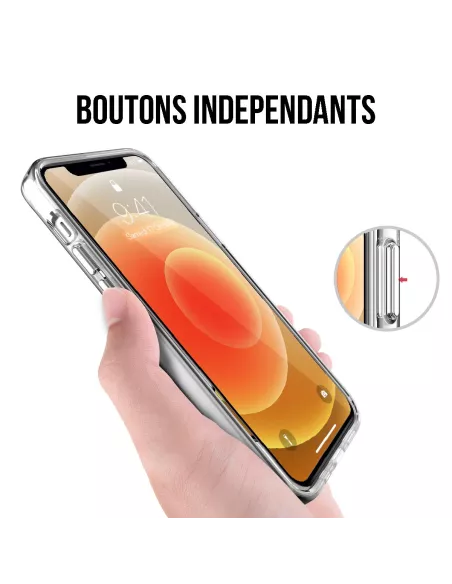 iPhone 12 Cover Space Antichoc Transparente + Verre Trempé 9H | Ibroz