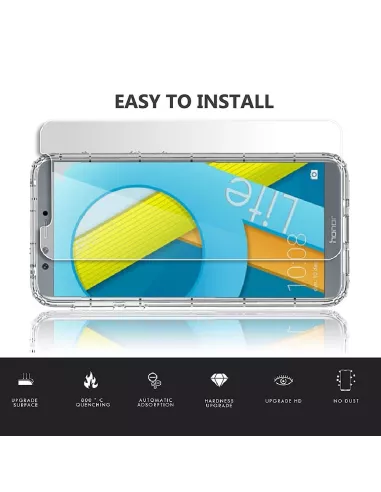 Honor 9 Lite Pack Transparent shockproof case + 9" screen protector...