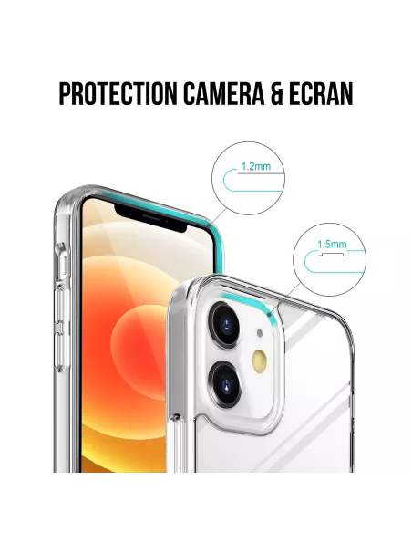 iPhone 11 Cover Space Antichoc Transparente + Verre Trempé 9H | Ibroz