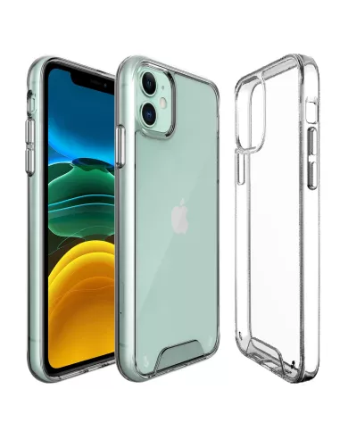 iPhone 11 Cover Space Antichoc Transparente + Verre Trempé 9H | Ibroz