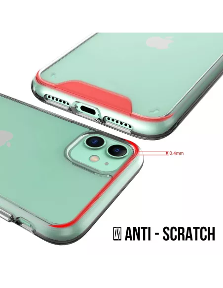 iPhone 11 Cover Space Antichoc Transparente + Verre Trempé 9H | Ibroz