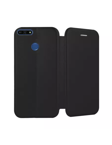 Honor 7A Leather folio case CLAM - Black | Ibroz