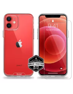 iPhone 12 Coque Space Antichoc Transparente + Verre Trempé 9H | Ibroz
