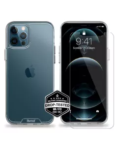 iPhone 12 Pro Max Case Space Shockproof Transparent + Tempered Glass ...