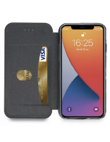 iPhone 12 (6.1") Etui Cuir Folio Clam | Ibroz