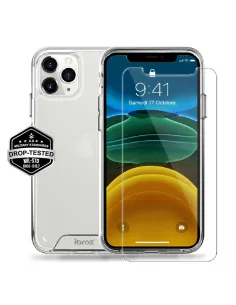 iPhone 11 Pro Max Coque Space Antichoc Transparente + Verre Trempé ...