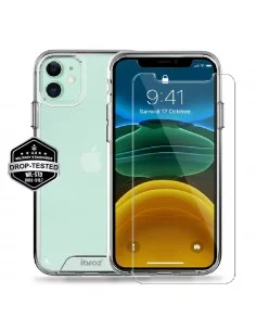 iPhone 11 Coque Space Antichoc Transparente + Verre Trempé 9H