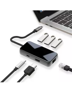 Hub 6 en 1 TIGER 6 - USB C vers PD Charge + 3 Ports USB 3.0 + HDMI ... 2