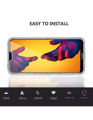 Huawei P20 Lite Shockproof Case Pack Transparent + Screen Protector...