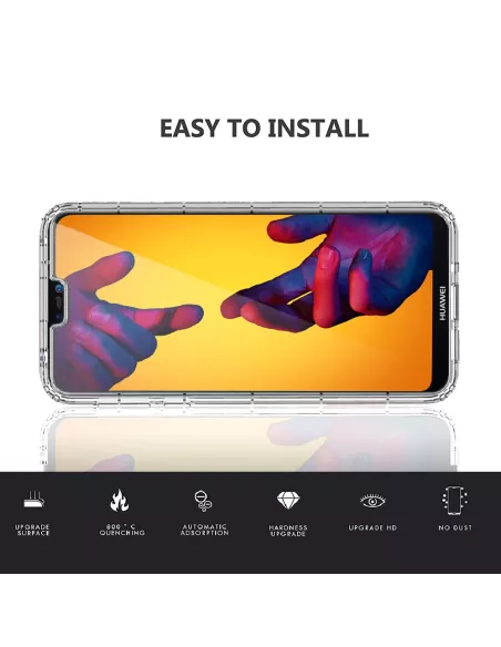 Huawei P20 Lite Shockproof Case Pack Transparent + Screen Protector...