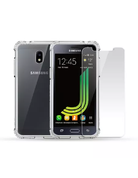 Samsung Galaxy J3 - Pack Shockproof Case + Screen Protector 9H | Ibroz