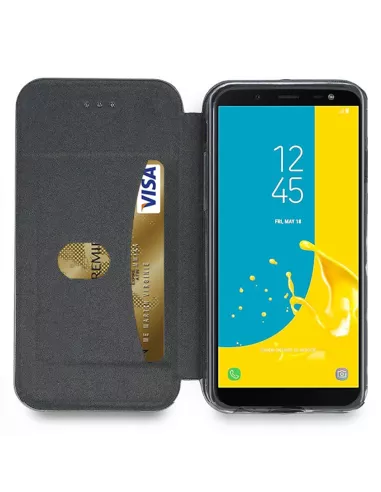 Samsung Galaxy J6 Leather Case Folio CLAM | Ibroz