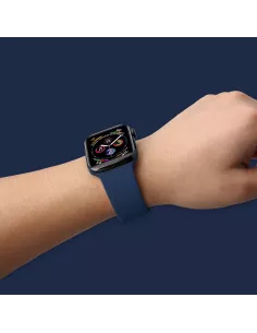 Bracelet Apple Watch 8, 7, 6, SE, 5, 4, 3 - SoftTouch - Bleu marine... 2