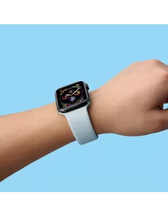 Bracelet Apple Watch 8, 7, 6, SE, 5, 4, 3 - SoftTouch - Bleu ciel |... 2