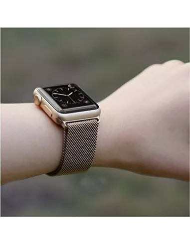 Apple Watch Band 8, 7, 6, SE, 5, 4, 3 - Stainless Steel Milanese ...