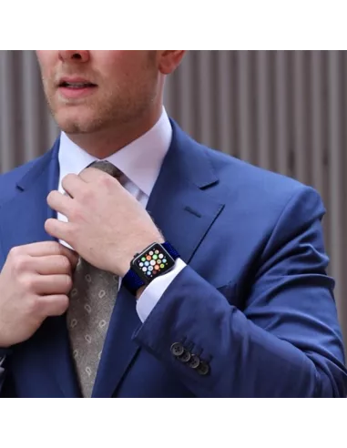 Bracelet Apple Watch 8, 7, 6, SE, 5, 4, 3 - Maille milanaise acier ...