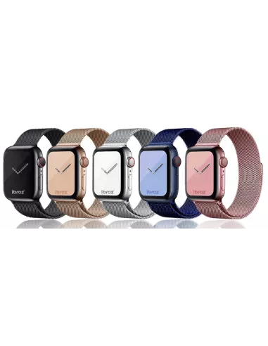 Bracelet Apple Watch 8, 7, 6, SE, 5, 4, 3 - Maille milanaise acier ...