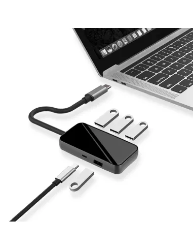5 in 1 Hub TIGER 5 - USB C to PD Charge + 4 USB 3.0 Ports | Ibroz