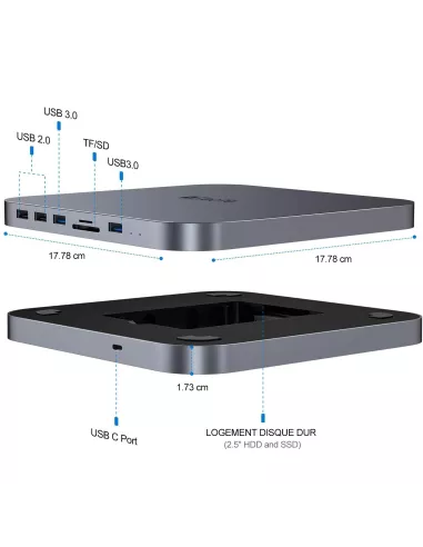 Dock MC25 Memory Expansion SATA SSD / HDD 2.5'' and HUB 6 in 1 USB-...