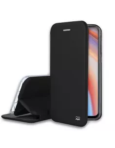 Oppo Reno 4 Etui Cuir Folio Clam + Verre Trempé - Noir | Ibroz