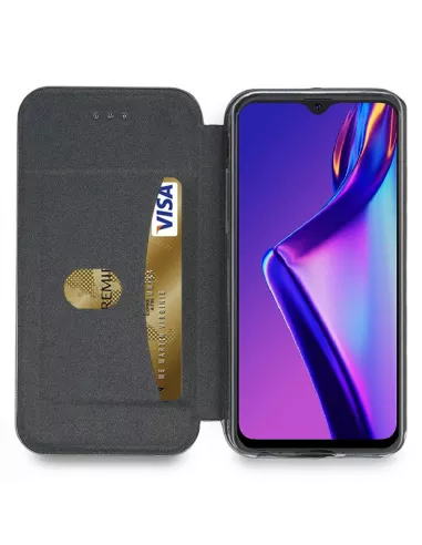Oppo A12K Etui Cuir Folio Clam + Verre Trempé | Ibroz