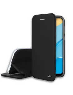 Oppo A15 Etui Cuir Folio Clam - Noir | Ibroz