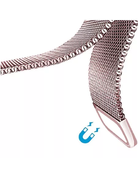 Bracelet Apple Watch 8, 7, 6, SE, 5, 4, 3 - Maille milanaise acier ...