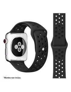 Bracelet Sport Apple Watch 7, 6, SE, 5, 4, 3 - Noir | Ibroz