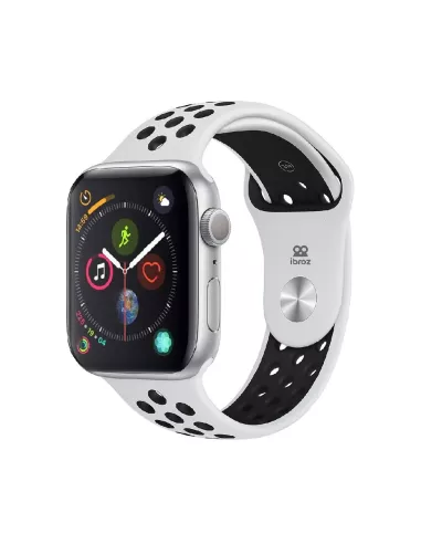 Bracelet Sport Apple Watch 8, 7, 6, SE, 5, 4, 3 - Blanc/Noir | Ibroz
