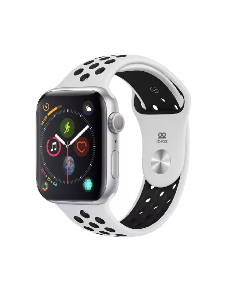 Bracelet Sport Apple Watch 8, 7, 6, SE, 5, 4, 3 - Blanc/Noir | Ibroz