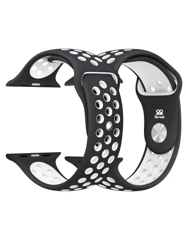 Apple Watch Band 7, 6, SE, 5, 4, 3 - Black/White | Ibroz