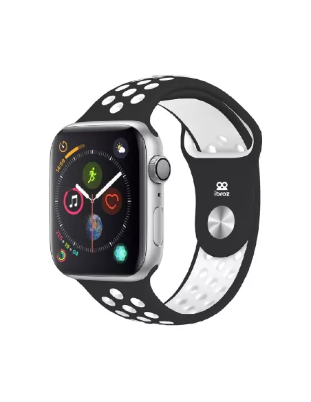 Apple Watch Band 7, 6, SE, 5, 4, 3 - Black/White | Ibroz