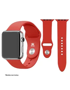 Bracelet Apple Watch 8, 7, 6, SE, 5, 4, 3 - SoftTouch - Rouge | Ibroz
