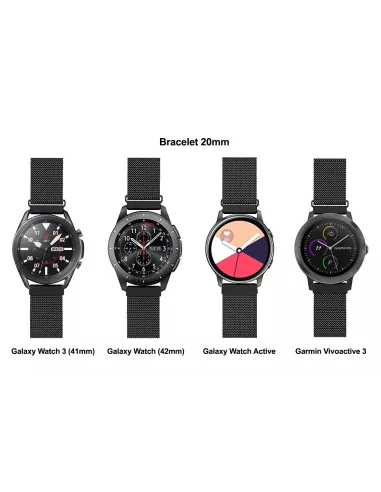Milanese mesh steel bracelet with magnetic closure 20 and 2...
