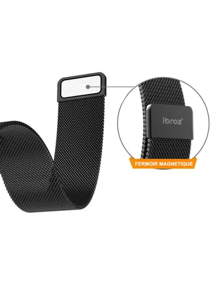 Bracelet acier à maille milanaise avec fermeture magnétique 20 et 2...