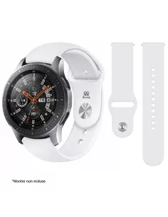 Bracelet SoftTouch Universel 22mm Samsung / Huawei - Blanc | Ibroz