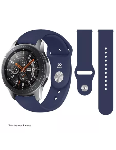 Bracelet SoftTouch Universel 22mm Samsung / Huawei - Bleu | Ibroz